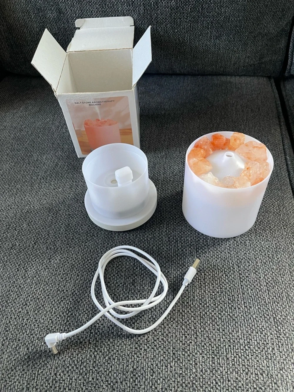 Salt Stone Aromatherapy Machine - multi color LED light diffuser